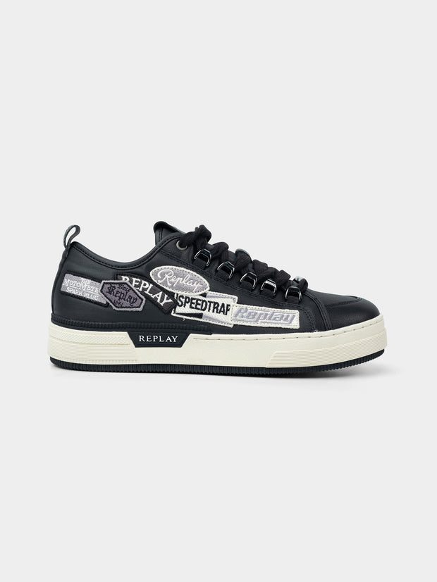 Replay Raily Badged SA Sneaker – Black