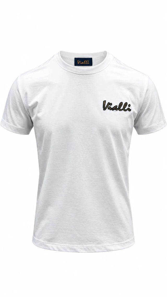 Vialli Paint Logo T-Shirt – White